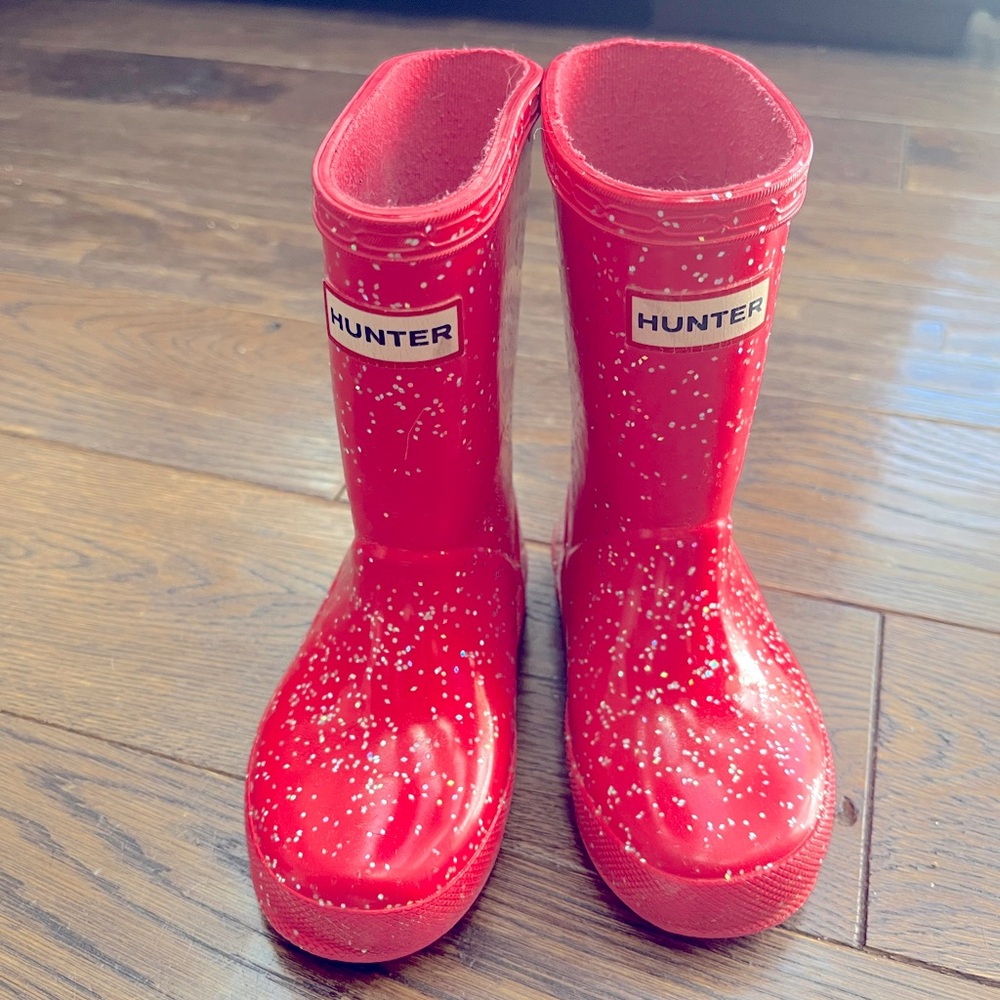 Hunter Toddler Pink Glitter Sparkle Rainboots